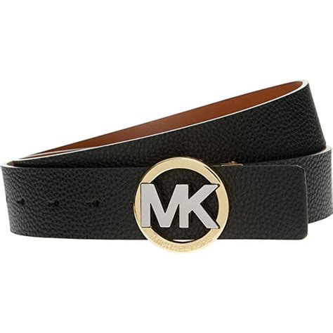 michael kors reversible leather belt with logo buckle belt